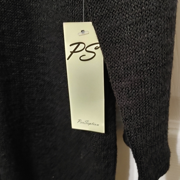 NWT BLACK & SILVER DRESSY SWEATER - Picture 4 of 6